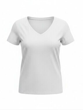 A New Day Neutral Basic White Cotton Modal Short Sleeve Tee BNWOT Women's Size S